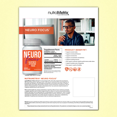 Neuro Focus™ Product Flyer