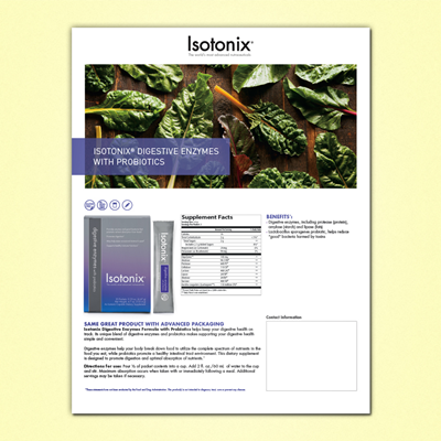 Isotonix® Digestive Enzymes with Probiotics Flyer