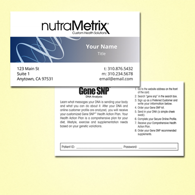 nutraMetrix Gene SNP Business Card