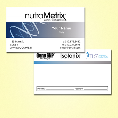 nutraMetrix Gene SNP-Isotonix-TLS Business Card